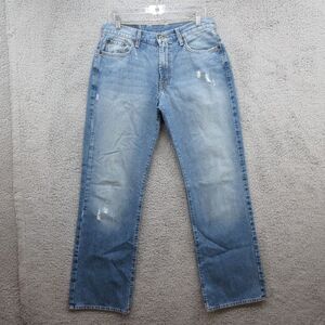 Lucky Brand Dungarees Bootleg Womens 31‎ Blue Distressed Made In Mexico